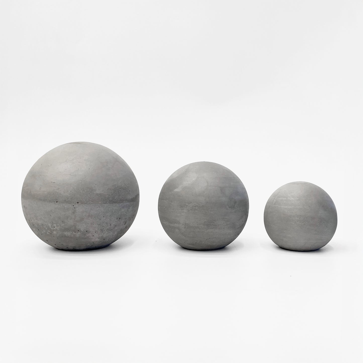Sphere Concrete Decoration, Set of 3