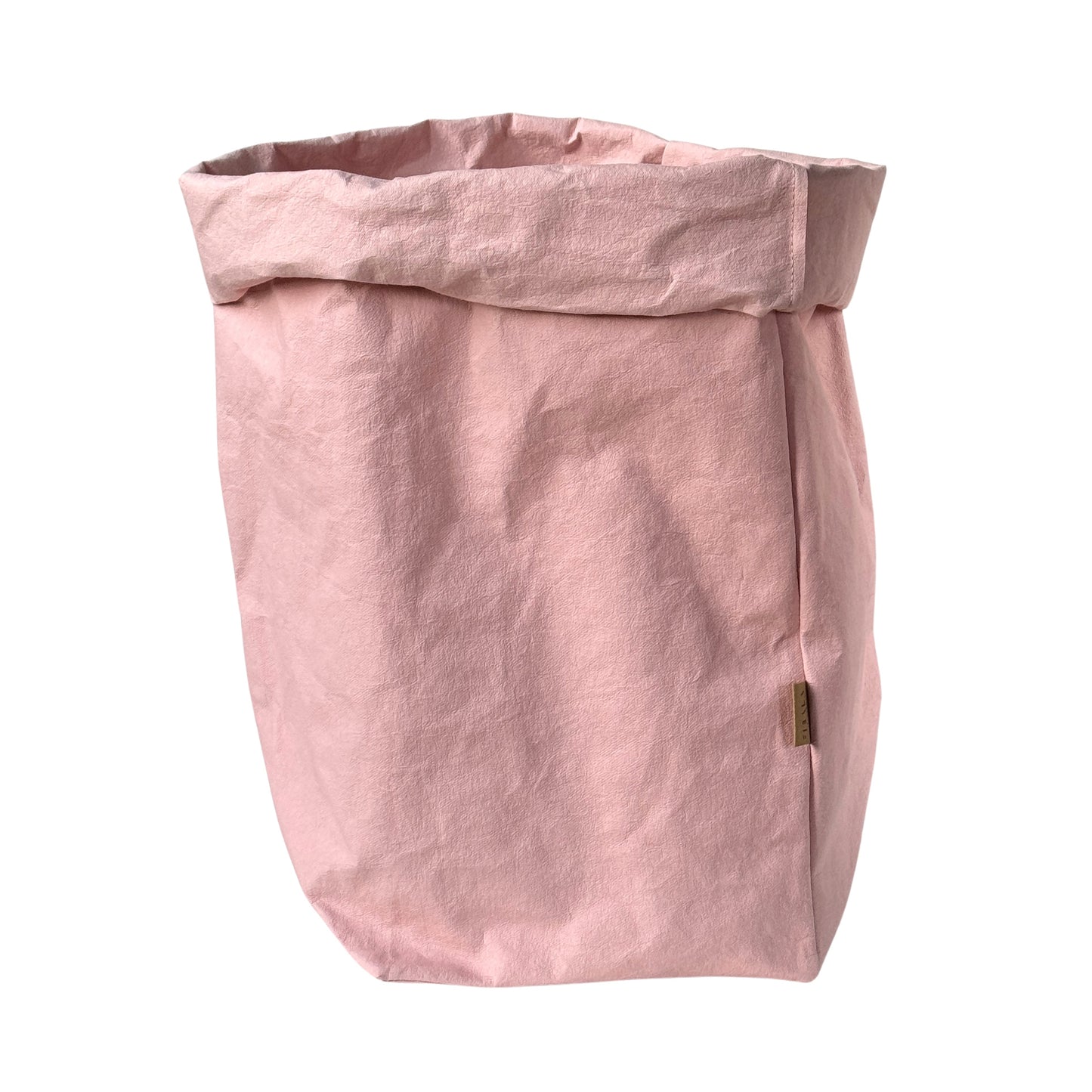Rose washable paper storage bag on a white background