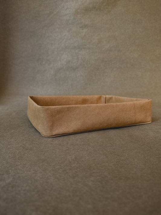 Washable paper document tray, close-up showing structured shape