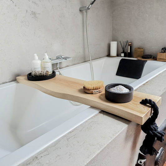 NATURAL WOOD BATH TRAY