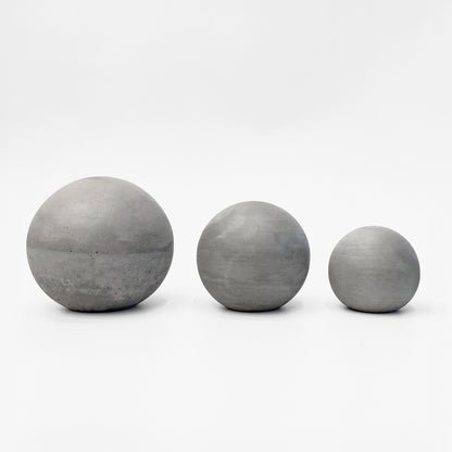 Sphere Concrete Decoration, Set of 3