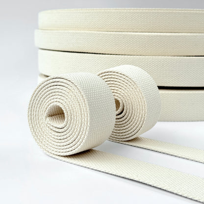Natural cotton webbing strap by meter