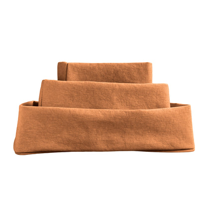 FLORO washable paper storage basket available in cinnamon