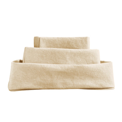 FLORO washable paper storage basket available in sand