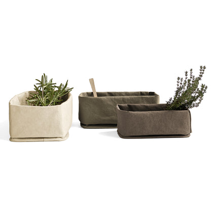 FLORO storage basket shown in small medium and large sizes