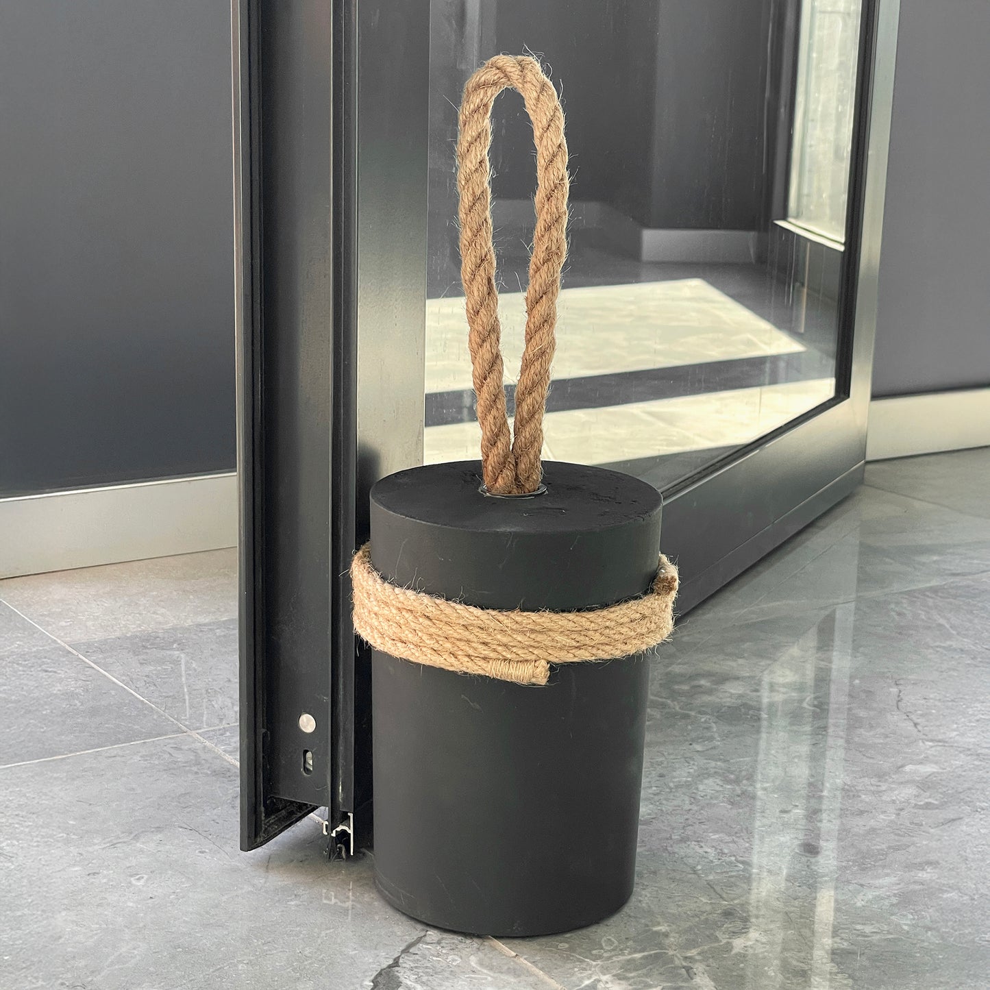 Loop Concrete Door Stop, XXL - Natural, Grey