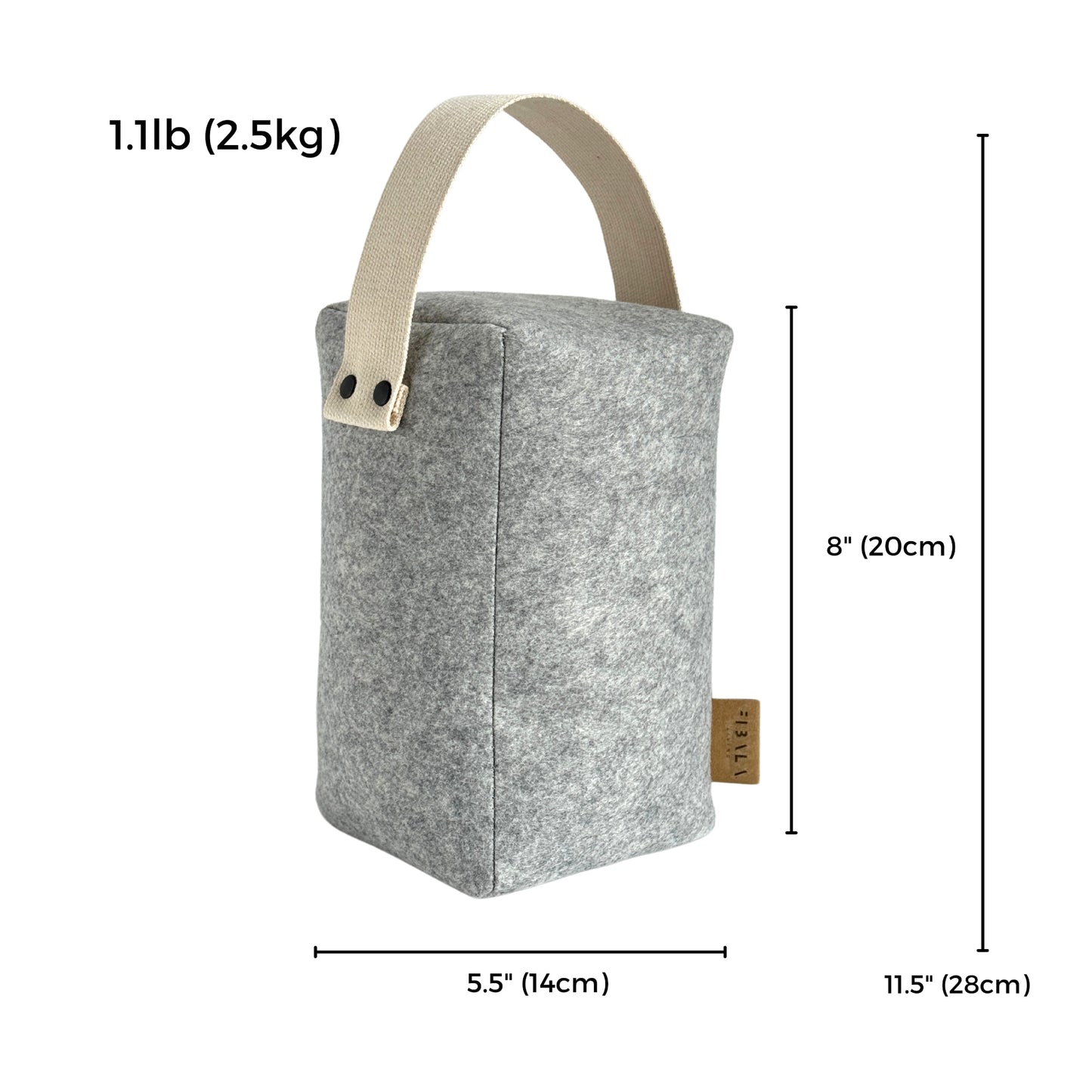 Lund wool doorstop measurements