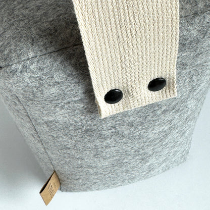 Close-up of natural wool fabric texture on LUND door stop