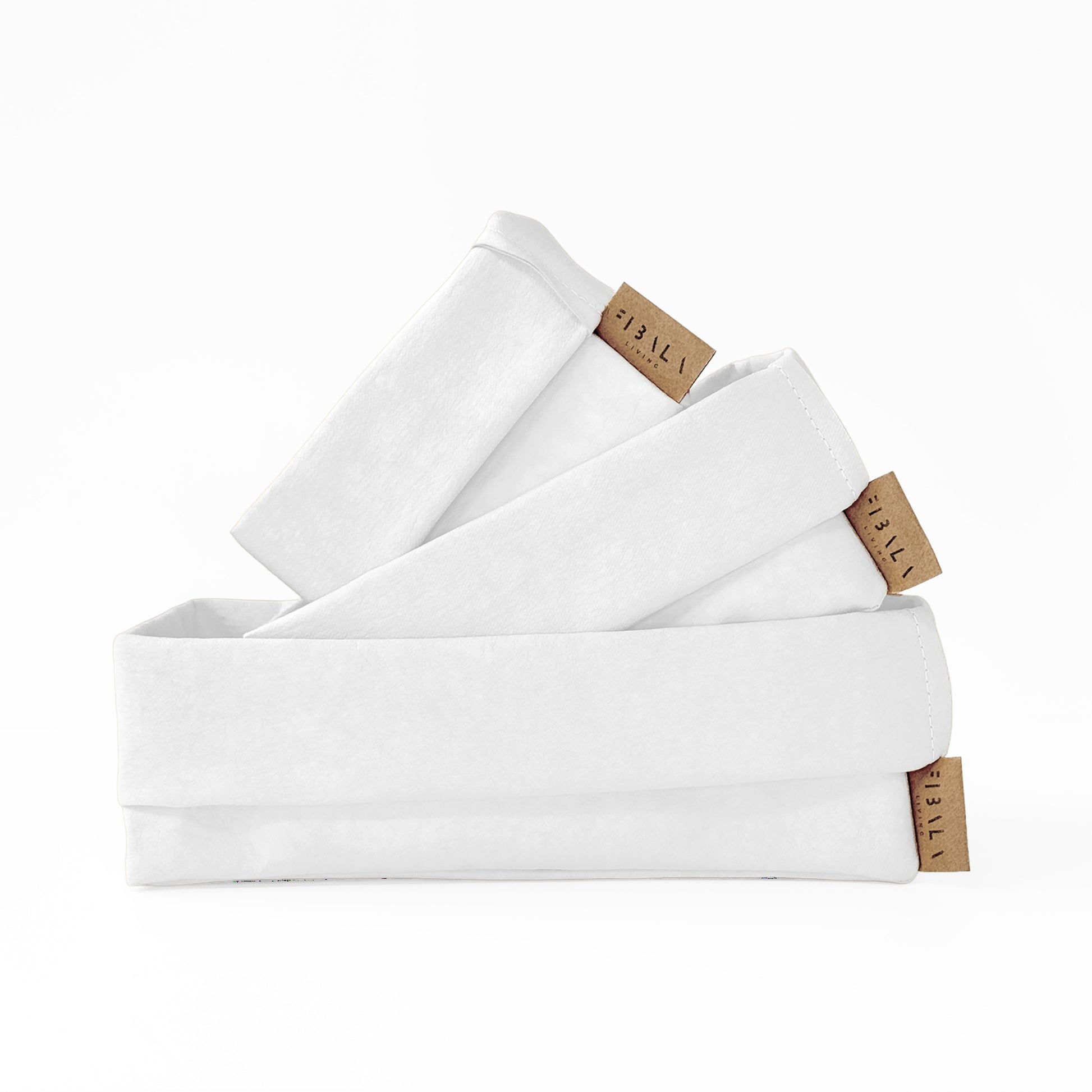 MONO washable paper storage basket in minimalist rectangular shape