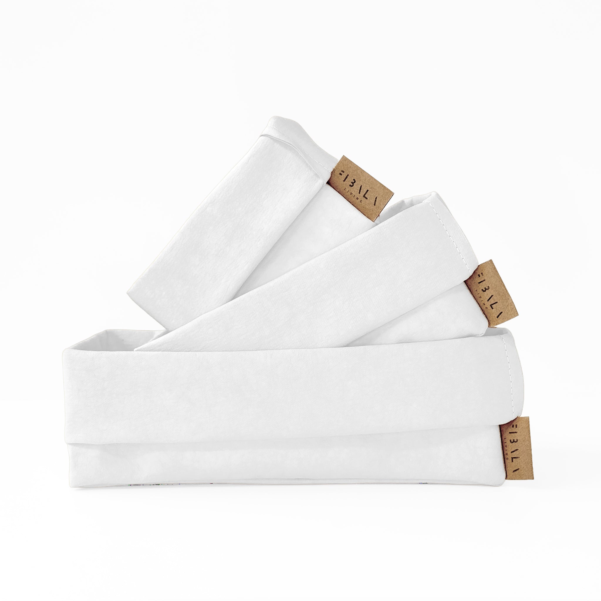 MONO washable paper storage basket in minimalist rectangular shape