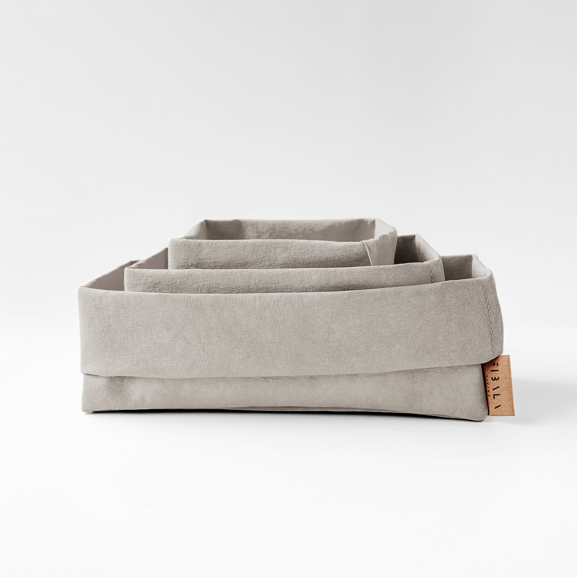 Mono washable paper storage basket in grey