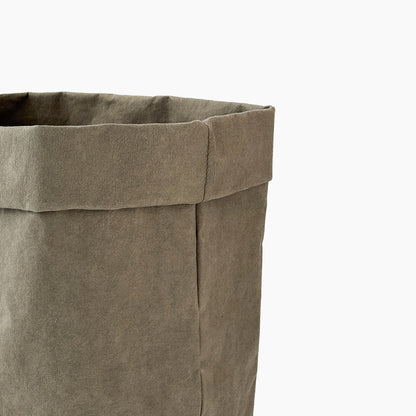 Close-up of a chino washable paper bag on a white background