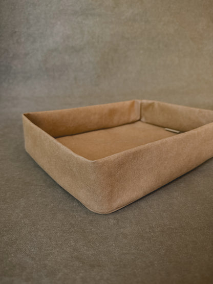 Close-up of washable paper texture on document tray