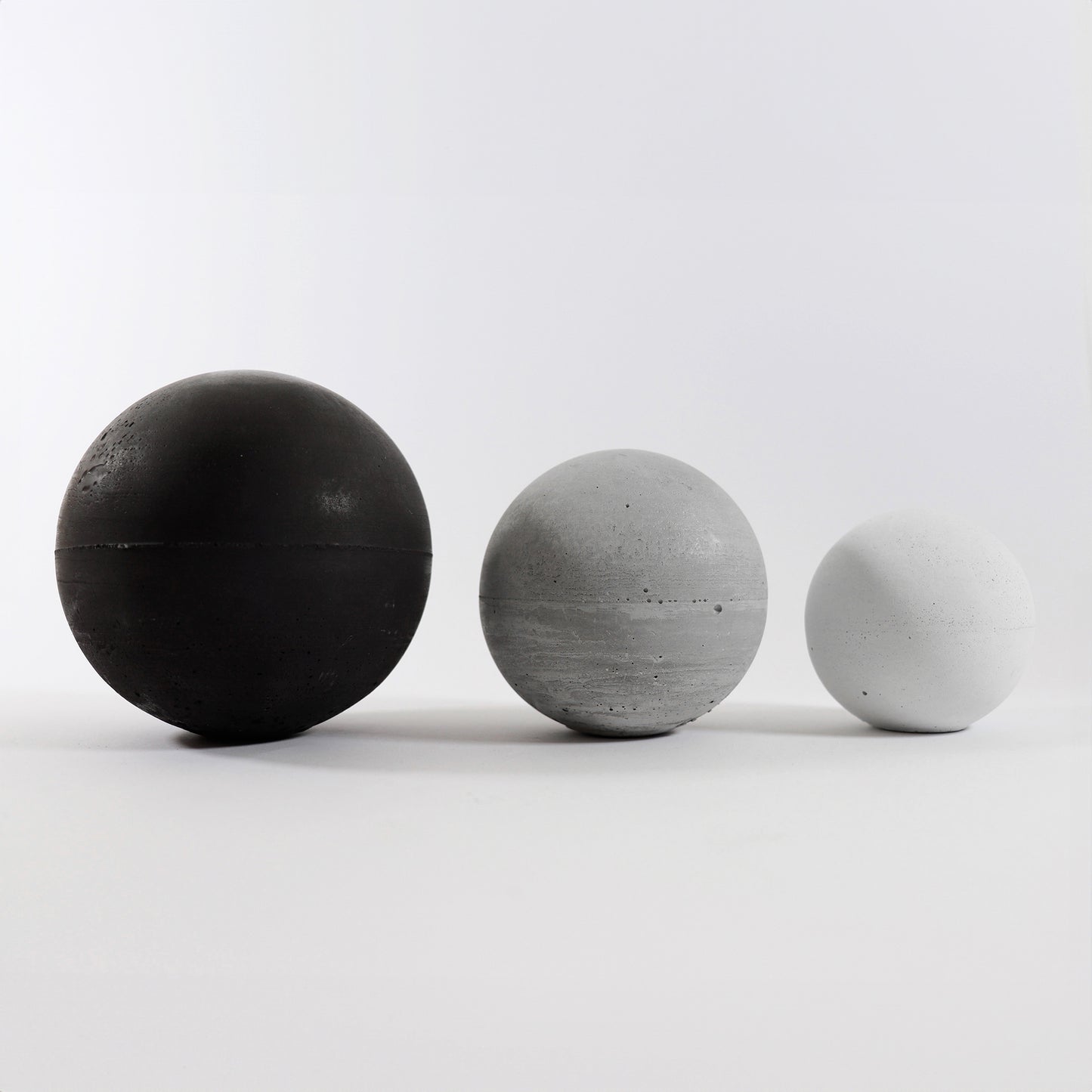 Sphere Concrete Decoration, Set of 3