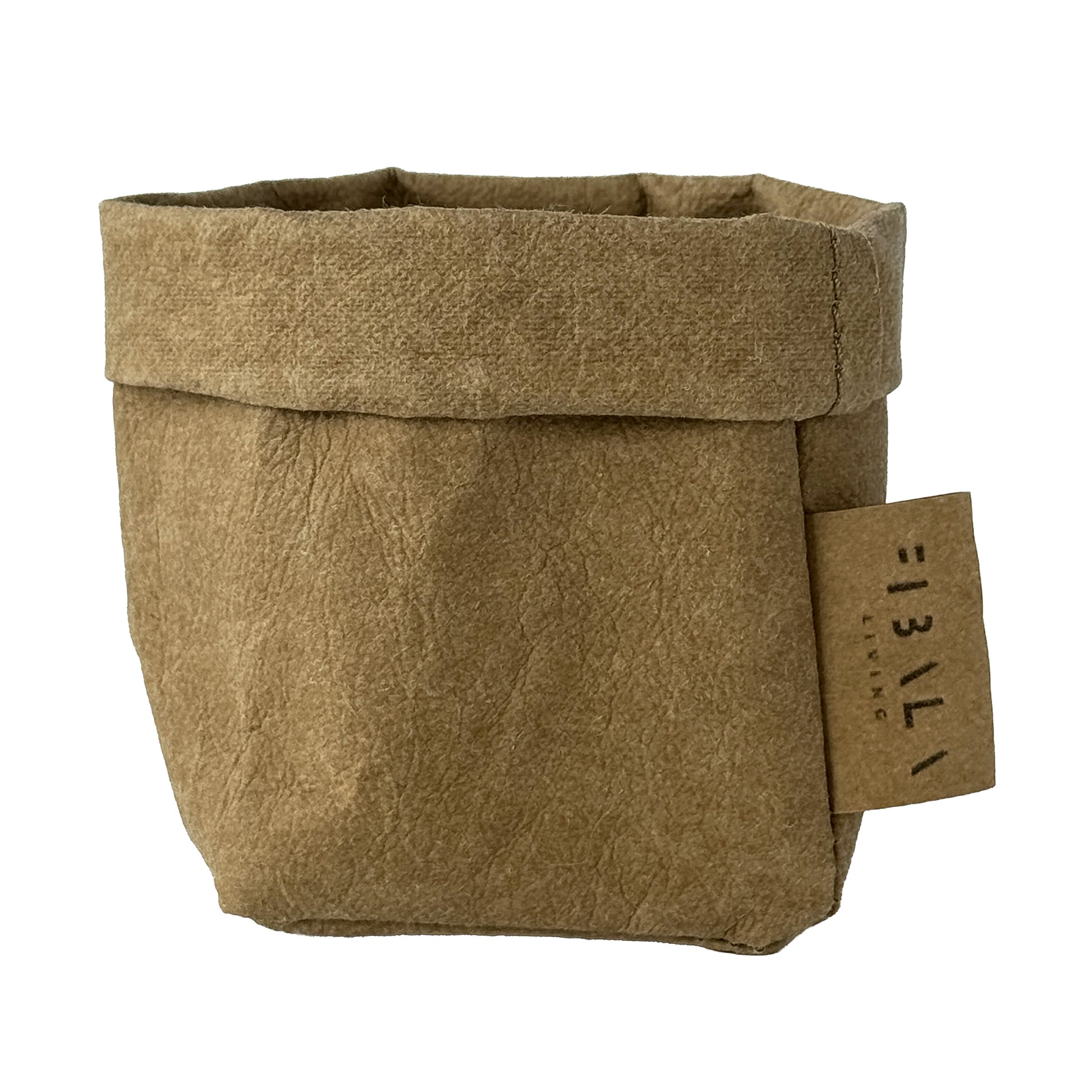 XS Brown Washable Paper Bag White Background