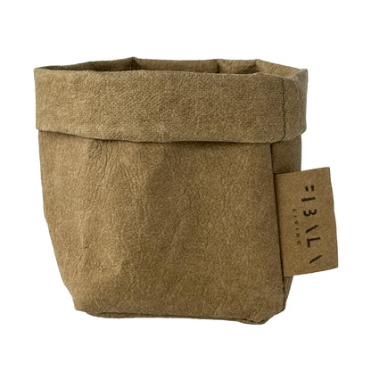 XS Brown Washable Paper Bag White Background