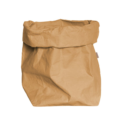 Grande washable paper storage bag in brown