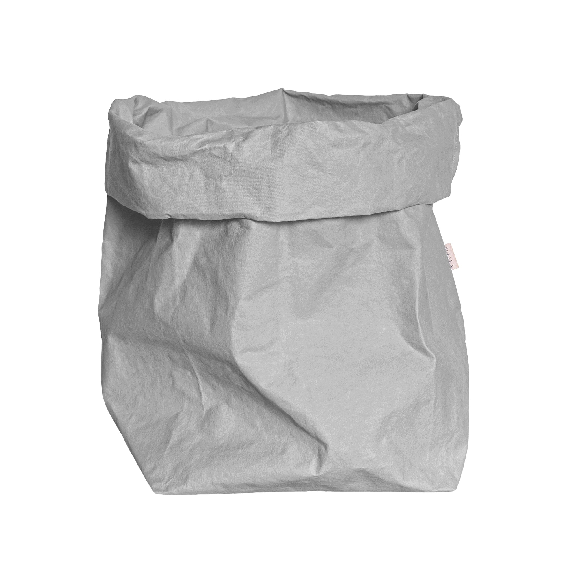 Grande washable paper storage bag in grey