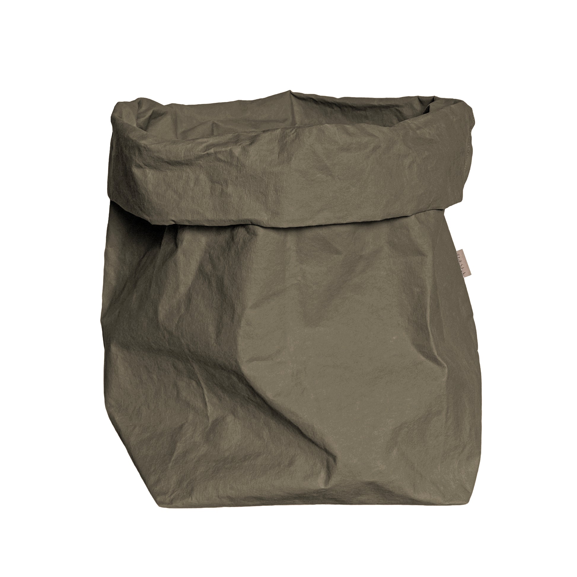 Grande washable paper storage bag in olive