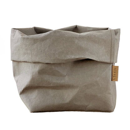 Medium chino washable paper bag basket, white BG—eco reusable tote 