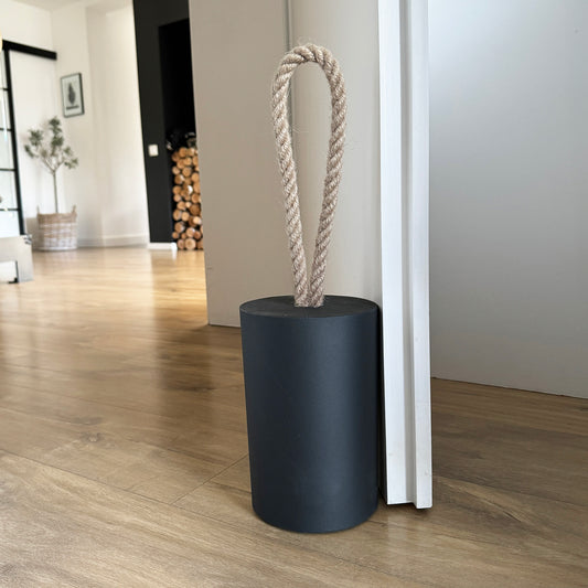 Loop Door Stop, Extra Large - Natural, Black