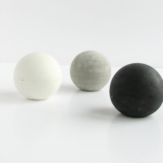 Concrete spheres set, Sphere letter press, Geometric decoration, Concrete decoration, Work gifts, Concrete paperweight